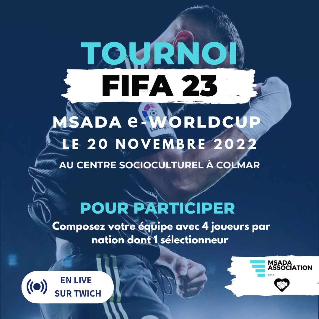 Msada_assoc's tweet photo. La MSADA e-World Cup ! On y va !  #1ereedition 🎮⚽️🌍🔥 https://t.co/uvPoA1i7vs