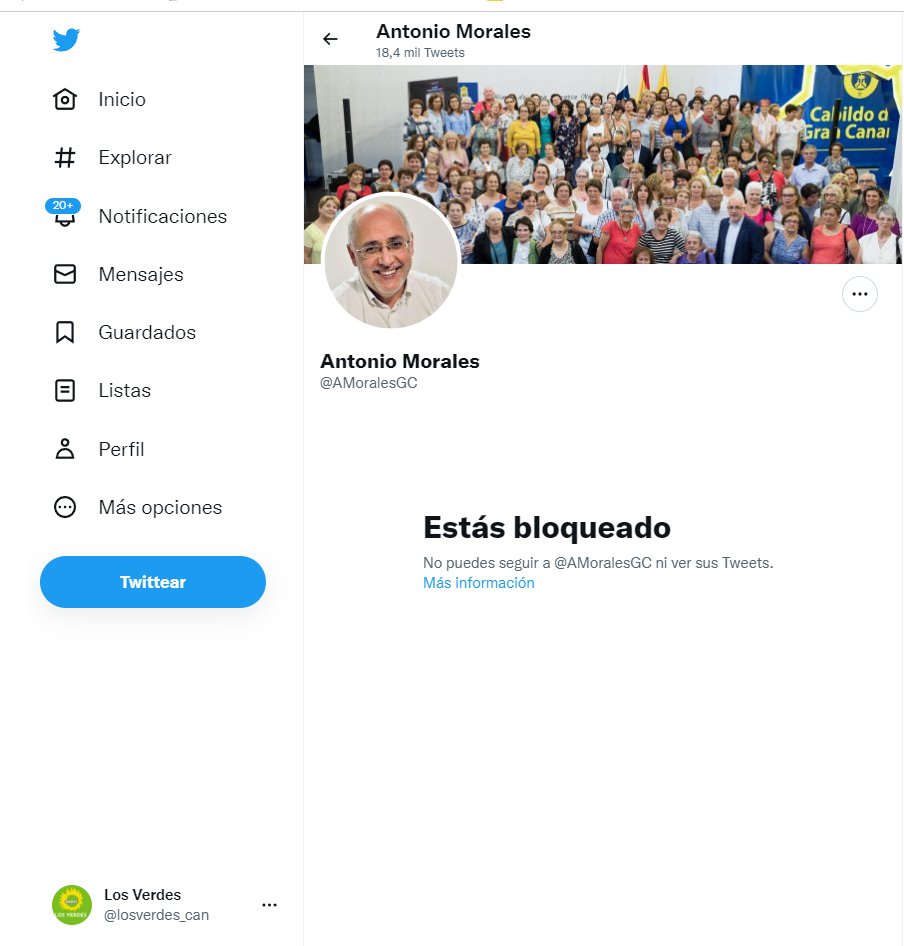 Un político, que además es Presidente de un Cabildo, no debería bloquear a quienes no piensan como él.