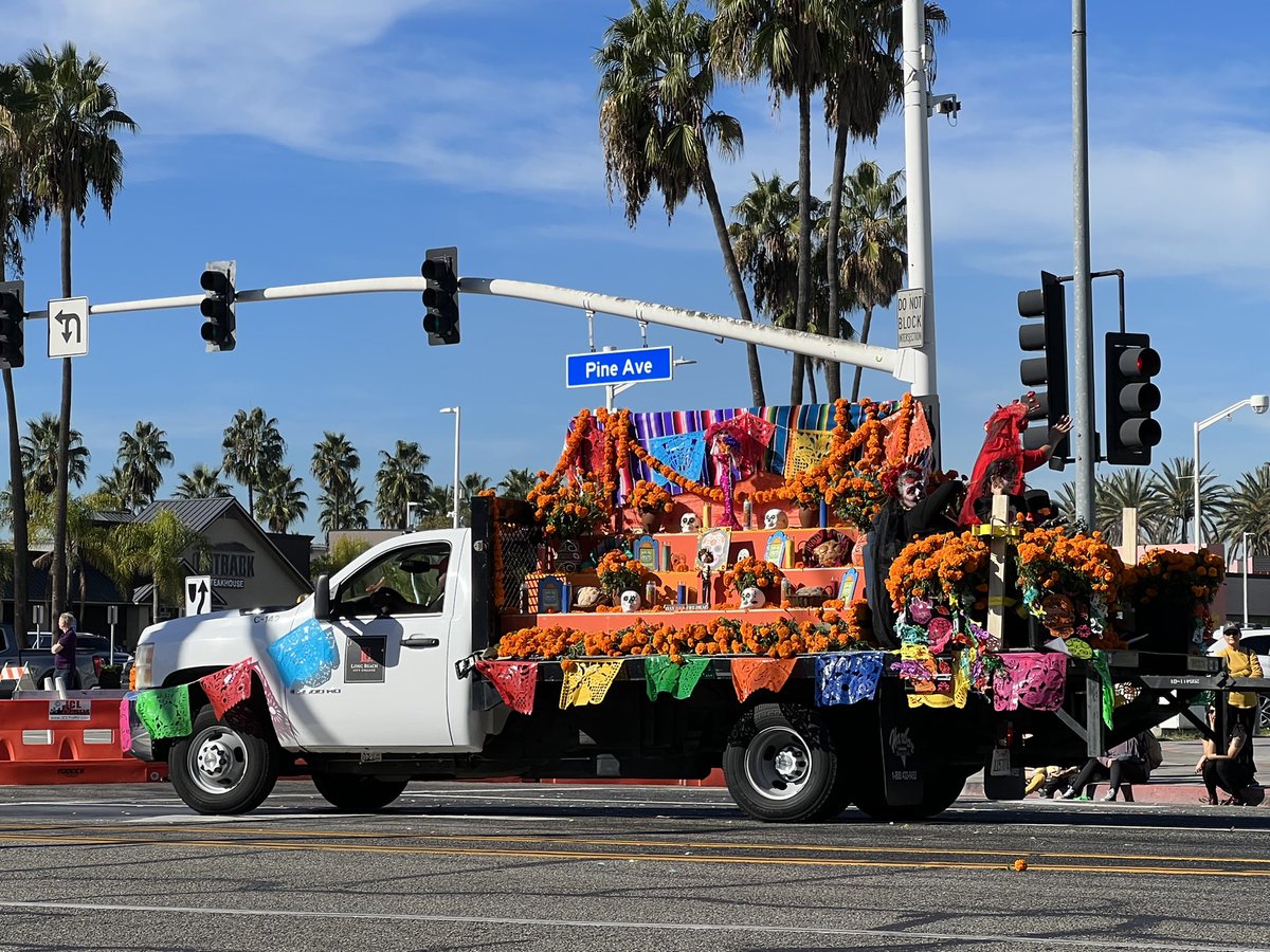 Love the colors, culture and community spirit at today’s Dia de los Muertos parade in Long Beach. It’s important to always remember those who came before us. #DiaDeLosMuertos