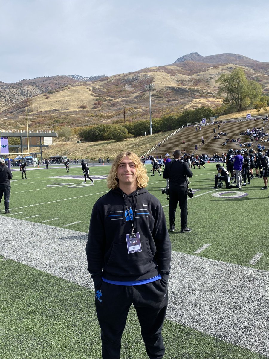 Had a great game day experience at Weber State! Thank you for having me! #GoWildcats <a href="/skyler_ridley/">Coach Ridley</a> <a href="/CoachJayHill/">Jay Hill</a> <a href="/weberstatefb/">Weber State Football</a> <a href="/Fremont_Wolves/">Fremont Football</a>