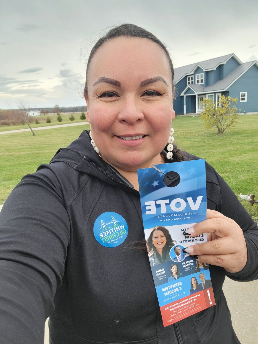 25% of "the rez" canvassed, so far!

Miigwetch to all of my relatives for being super cool and taking the time to talk with me about the importance of 'The Native Vote." 

Get to the polls on 11/8/22. Our vote matters! ❤️✊🏾
<a href="/GovWhitmer/">Governor Gretchen Whitmer</a> <a href="/LtGovGilchrist/">Lieutenant Governor Garlin Gilchrist II</a> #SkoVOTE #NativeVote2022