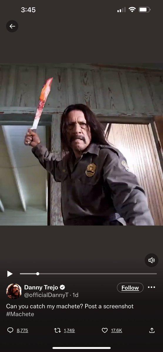 MRcvprince's tweet photo. Spot on 😎 #machete https://t.co/FuGbfhfth0