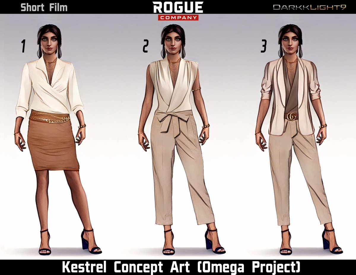 darkklight9rc's tweet image. I was motivated enough to do some concept art for Kestrel as well. Others maybe later. Vote for your favorite just below #RogueCompany #OmegaProject
