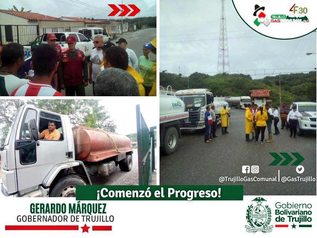 Bajo orientaciones de nuestro gobernador @Gerardo4FPsuv, junto a @EMAOTRUJILLO se apoyó hoy a la comunidad Brisas de Jalisco con el despacho de agua potable, favoreciendo a las familias con el vital líquido.

#AvancesParaElRenacer