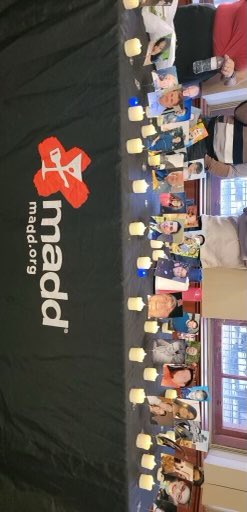 It was an honor to share the afternoon with several families as they remember the sons, daughters, brothers, sisters, mothers and fathers they have lost to a drunk driver at the MADD Candlelight Vigil.  @MADDOnline