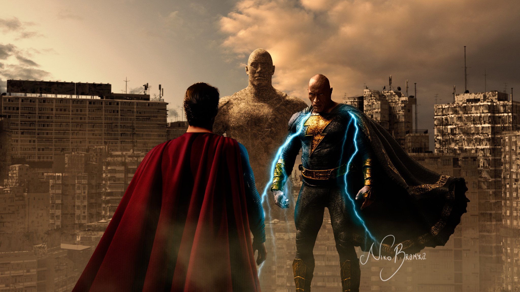 NikoBramza on Twitter "Black Adam vs Superman in Kahndaq soon poster version https//t.co