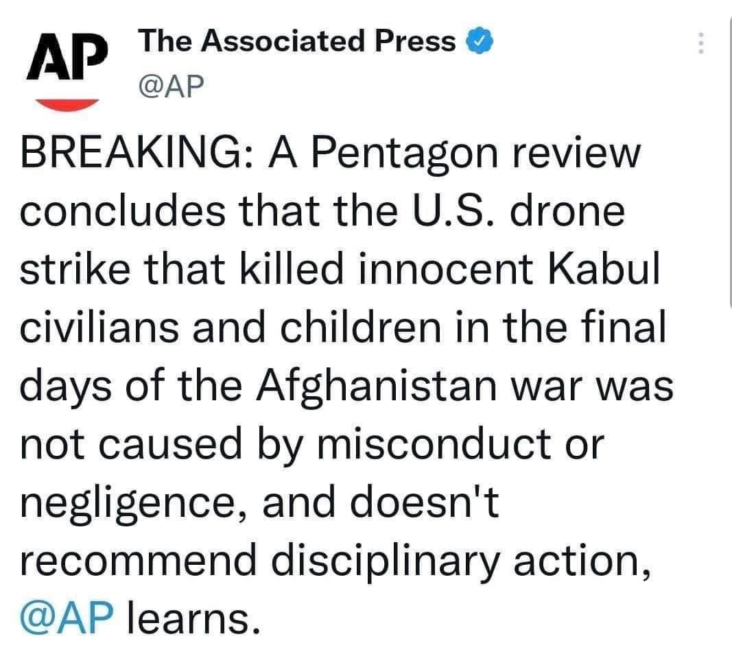 JimmyWining's tweet image. From Nov. 2021. I’m curious if @MarkRuffalo was upset about the purposeful targeting of a “threat” knowing the civilian casualties would be high, or if he’s only upset when a republican is president. It’s an honest question, because I didn’t think to look for his reaction then.