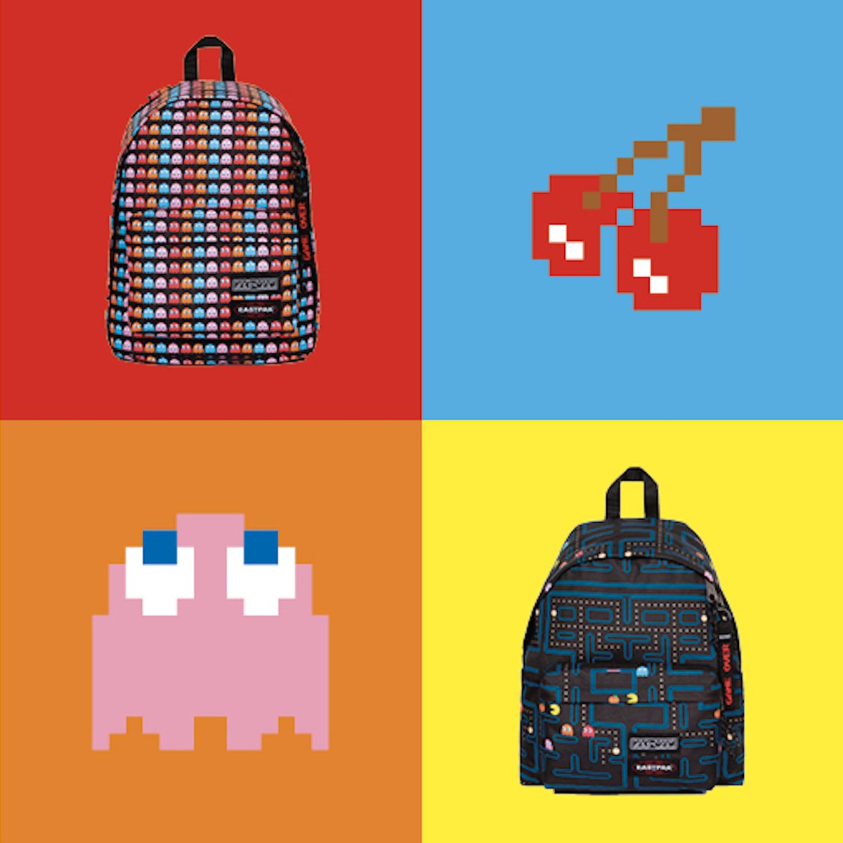 eastpakus's tweet photo. Take your favorite vintage game with you everywhere you go! Shop our collab with PAC-MAN™ in time for the holidays. 👻 @officialpacman https://t.co/NWn3qklvQi #eastpak #PACMAN #eastpakxpacman #BuiltToResist #Gaming #RetroGaming https://t.co/xP0089rdBh