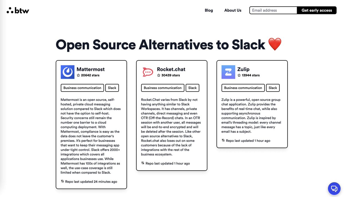 ProductHunt's tweet photo. A curated list of 200+ open source alternatives to popular B2B tools ✨ https://t.co/qjQ9qiMuUI