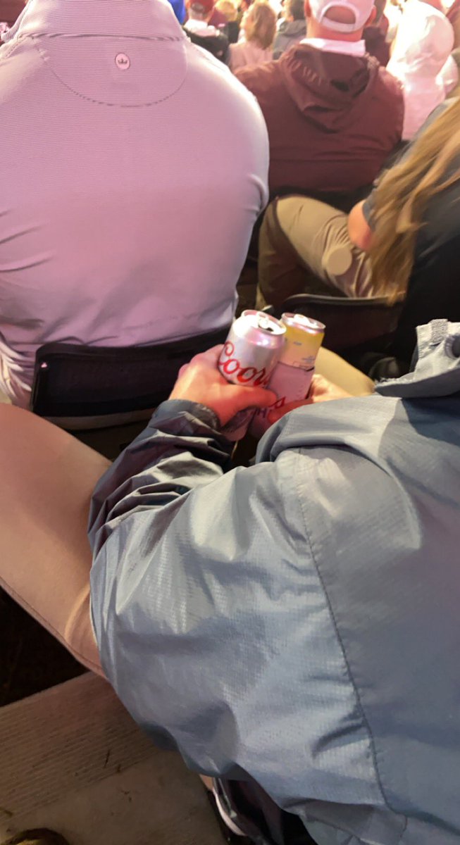 HoustonBrady's tweet photo. Double fisting kind of night #hailstate https://t.co/qI7gwt7jbF