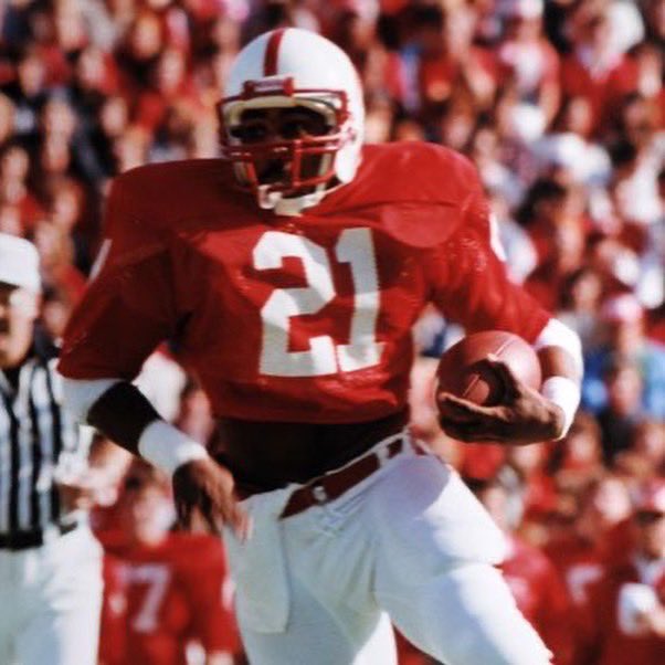 49er_edits's tweet photo. RB Roger Craig at Nebraska. 🌽 coming up next for college throwback week was another Cornhusker that was a beast! Any guesses? #49ers #FTTB https://t.co/GbURurakAW