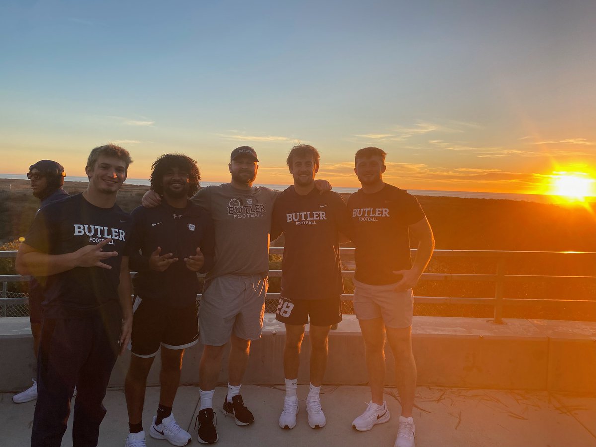 coachcobwhite's tweet photo. A Dub and a Sunset! Nothing better!  You’re never out of the Fight! @ButlerUFootball https://t.co/DyAs3phGgB