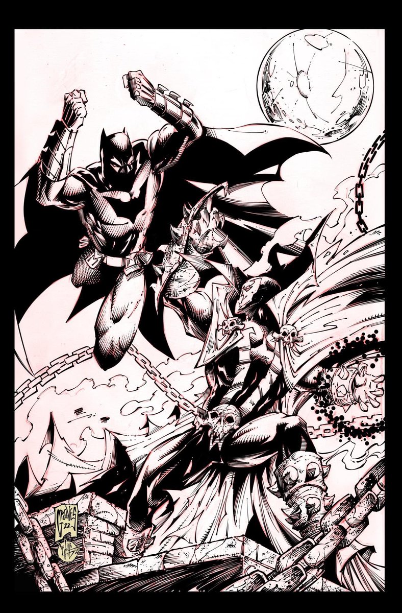 ChanceWolf13's tweet photo. BATMAN VS. SPAWN
Pencils: Chris Graves / Inks: Wolf
Now it's off to Dan Kemp for him to do his COLORING MAGIC!!
Hope you dig it! https://t.co/76grMeQdKs