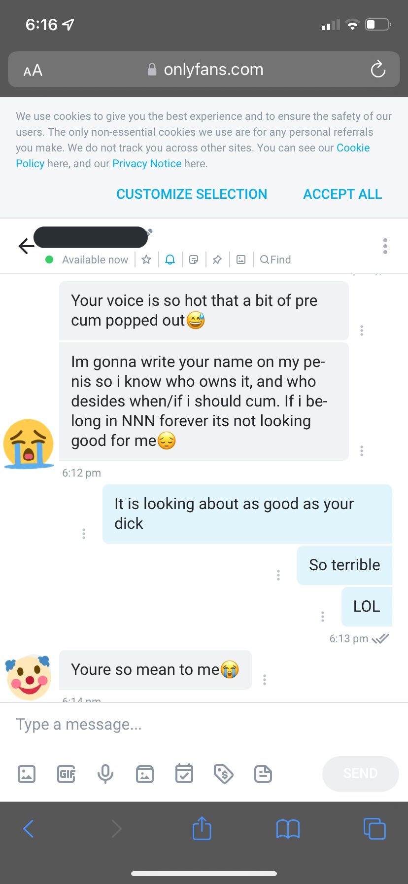 Goddess Evelyn on Twitter: "He loves when I’m mean. But really, you