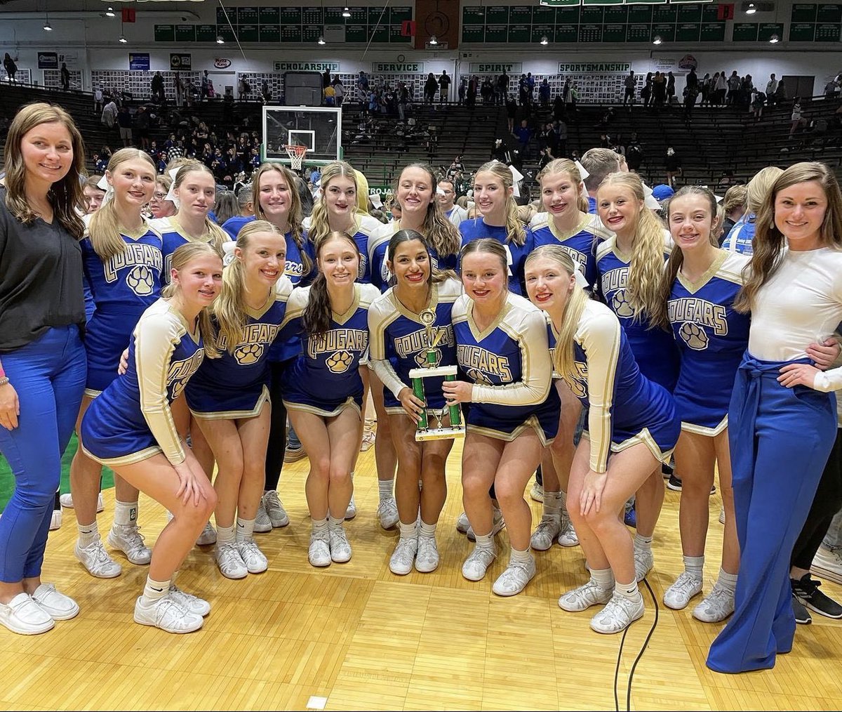 Congratulations to our <a href="/gc_cougarcheer/">Greenfield-Central HS Cheer</a> team and coaches! They earned 7th place at State!!!