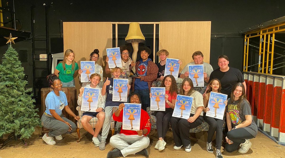 lhslibertylife's tweet photo. We were back stage today with Liberty Theatre Company’s cast and crew, and trust us, do NOT want to miss their production of A Christmas Story on Dec 2nd and 3rd! Tickets are being sold on https://t.co/2ofYTBXMX8 and at the door before the shows! https://t.co/grqJxHoTk6