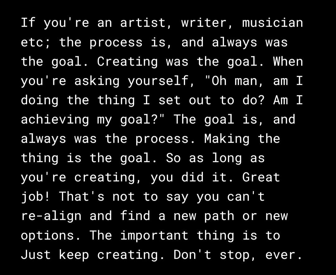 Keep creating. 🎨🎶💚