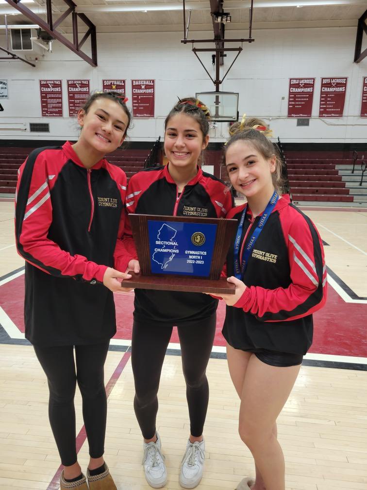 GymnasticsMohs's tweet image. MO Gymnasts win North 1 Sectional Championship!Up next NJSIAA states for the first time EVER. Meghan Rodas advances to individual state finals as an All Around gymnast. Amy Rubinstein will advance on bars &amp;amp;Anna Tava earned a spot as a beam state finalist. @PrincipalMOHS @ZywickiR