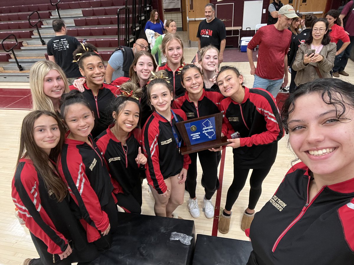 GymnasticsMohs's tweet image. MO Gymnasts win North 1 Sectional Championship!Up next NJSIAA states for the first time EVER. Meghan Rodas advances to individual state finals as an All Around gymnast. Amy Rubinstein will advance on bars &amp;amp;Anna Tava earned a spot as a beam state finalist. @PrincipalMOHS @ZywickiR