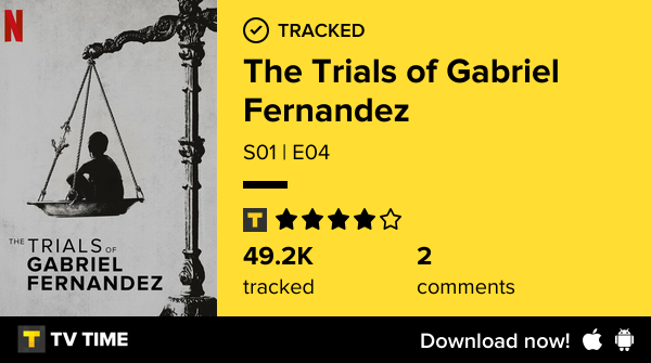 I just watched S01 | E04 of The Trials of Gabriel Fernandez! #trialsofgabrielfernandez  https://t.co/QqRKJTwTqz #tvtime https://t.co/zcKSJhZ9TT
