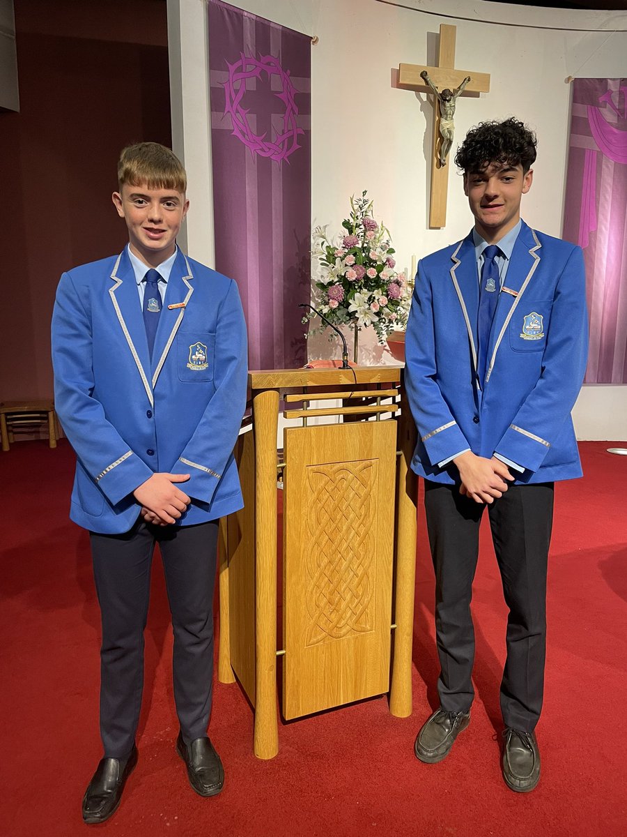 Our two Year 11 pupils Eoin and Joe kicked off our weekend readings at St John the Baptist Church this evening. They both read wonderfully and we look forward to reading each Saturday evening for the month of November 🙏📿