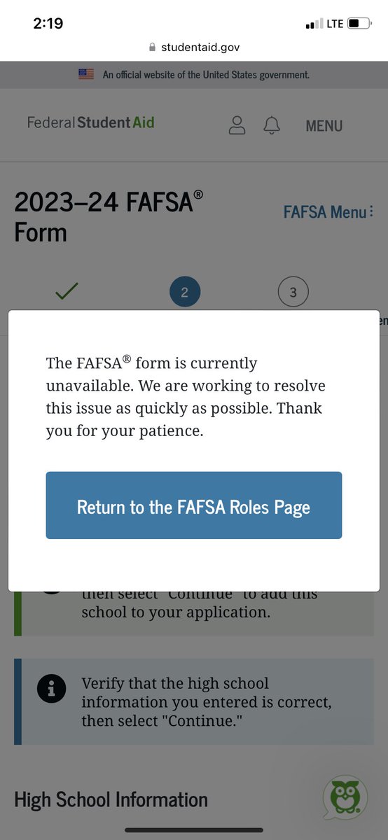 daisia_parker's tweet photo. I’ve been trying to apply to Fafsa for weeks now and keep getting errors. This is so frustrating https://t.co/Rnx7vaqAbw