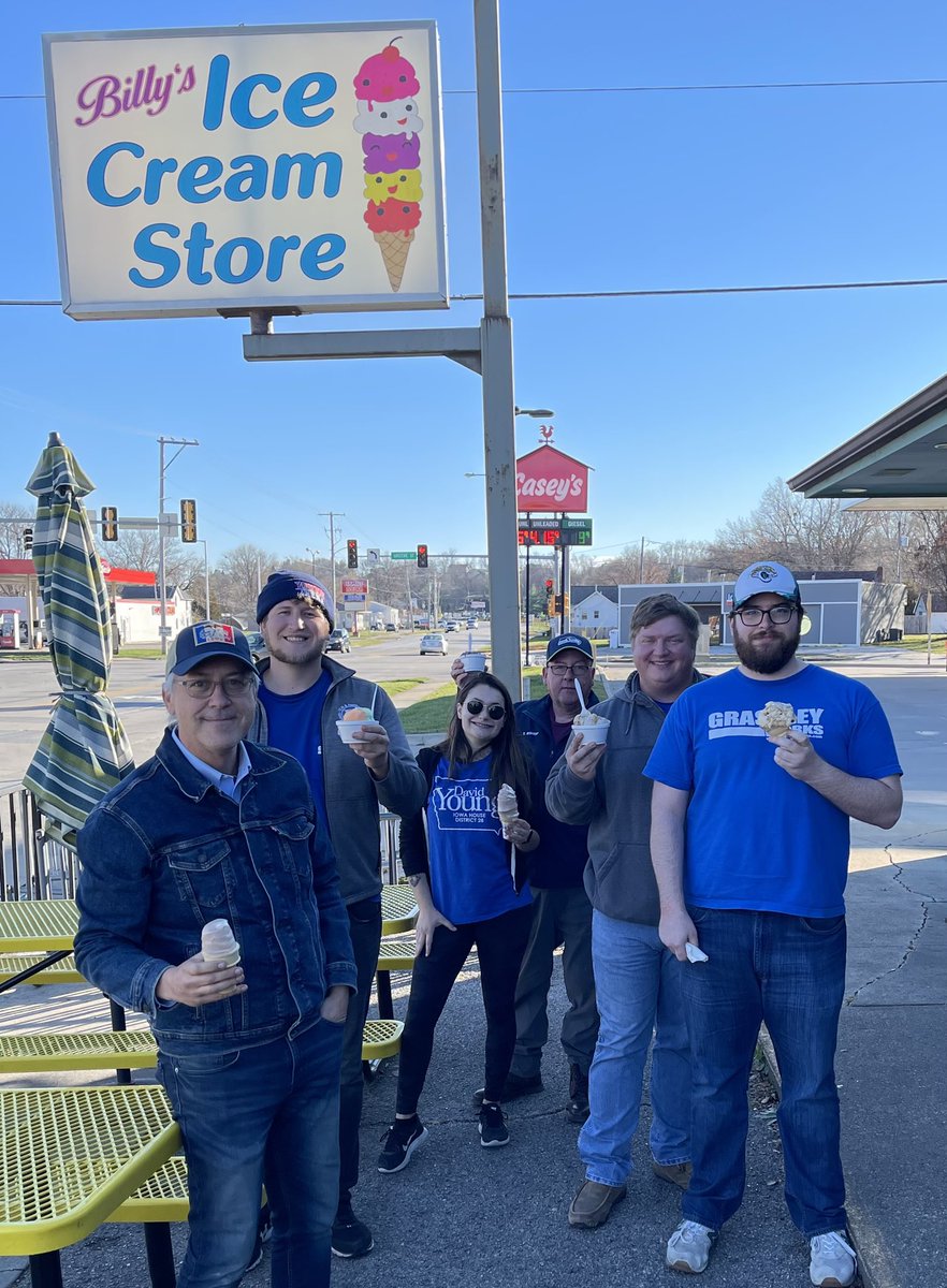 Mikayla515's tweet image. Sweet stop on the campaign trail knocking doors in Adel with Team Grassley and @YoungForIowa #LeadRight