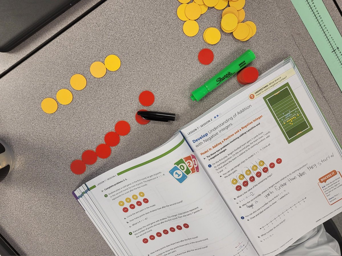 Love #math #manipulatives for learning integers! #annotation #AVID #DMSBulldogsAVID <a href="/DMSMedia411/">Dixon Middle School</a>