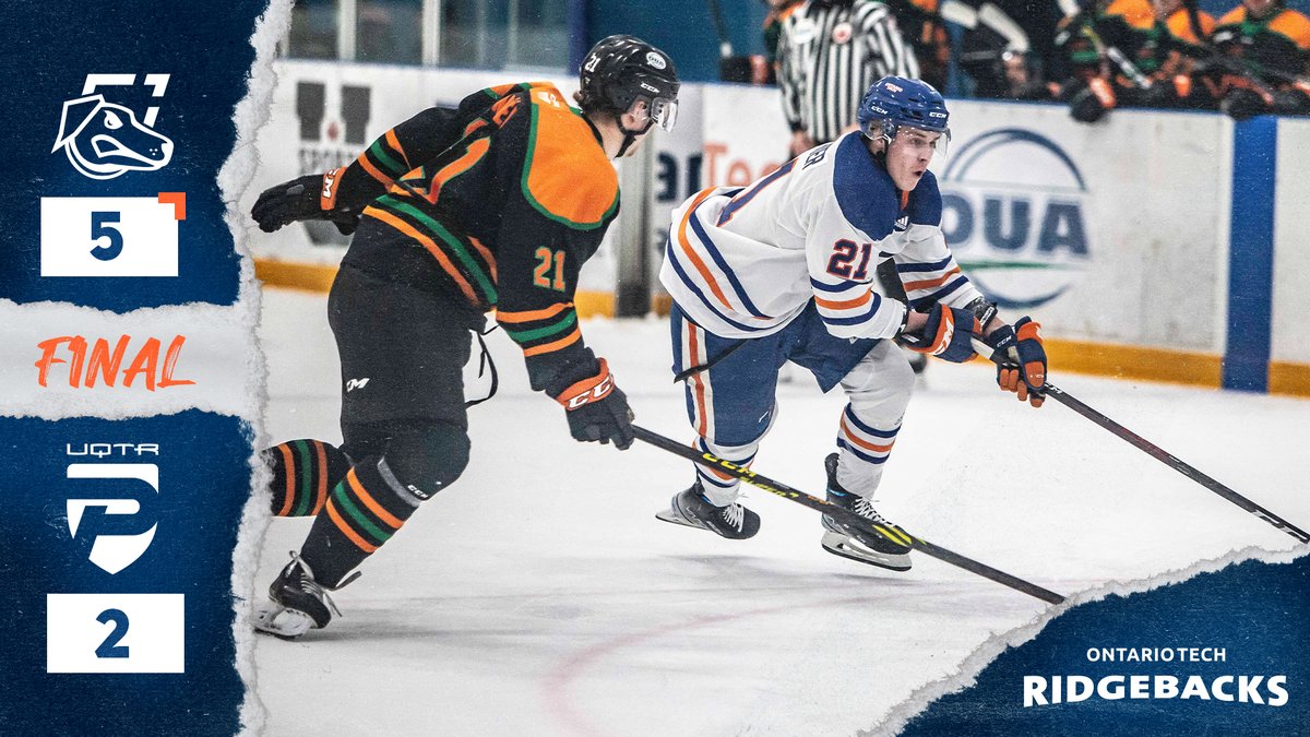 OT_Ridgebacks's tweet photo. MHKY | We've handed the No. 1 team in the country their first loss of the season.

Final
ONT - 5
UQTR - 2 https://t.co/8ZK1Prt0ZW