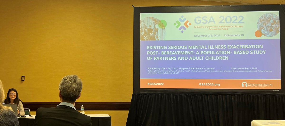 At #GSA2022 this afternoon - <a href="/uuGerontology/">uuGerontology</a>, <a href="/uofunursing/">U of Utah Nursing</a>, <a href="/UofUCSBS/">College of Social and Behavioral Science</a>, and <a href="/uofuFCC/">Family Caregiving Collaborative</a>  scientists presented a symposium about caregiving and bereavement research. <a href="/UofUHealth/">University of Utah Health</a> <a href="/UofUResearch/">Research at the U</a>