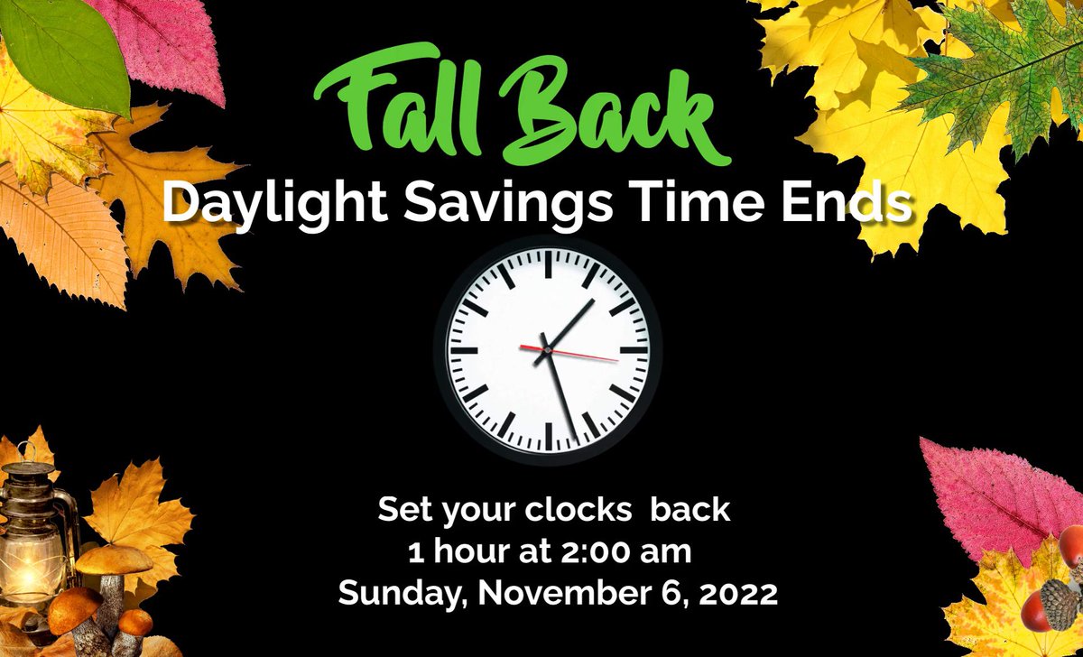InGhostWeThirst's tweet image. Don’t forget! 🍁🍂⏰
#FallBack #DaylightSavingsTimeEnds #FallBack2022