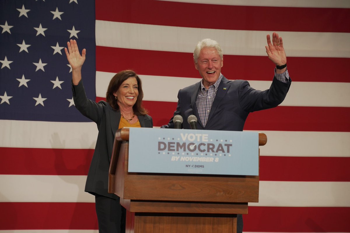 Thank you President <a href="/BillClinton/">Bill Clinton</a> and all of the incredible leaders who stood with us today in Brooklyn! New York is fired up and ready to vote for a brighter future on November 8.