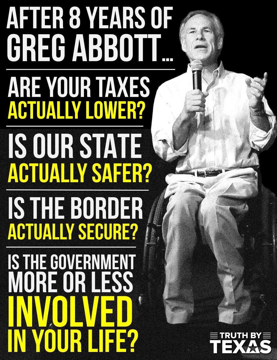 Our Republican Gov Greg Abbott is campaigning on the same promises he always makes. We are done with the lies! #TexansDeserveBetter #AbbottFailedTexas #BetoForTexas