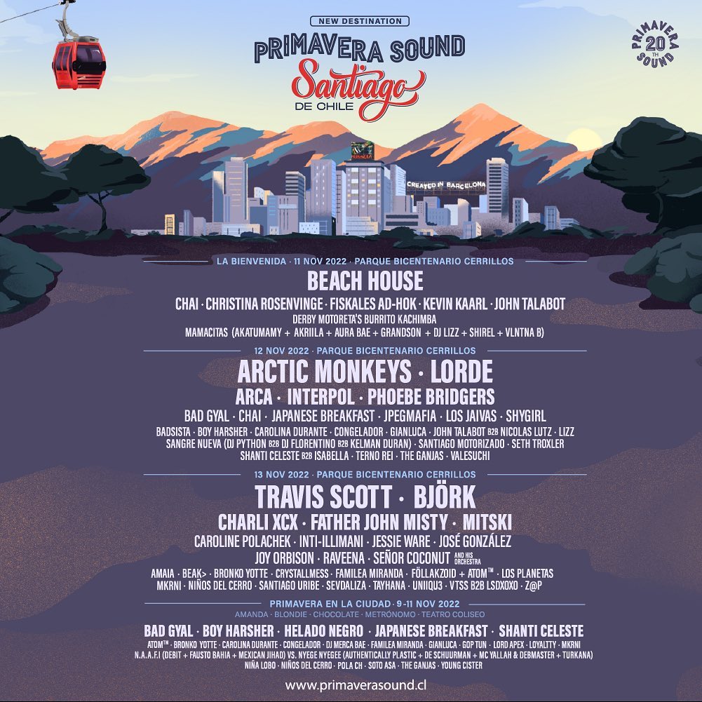 TheInsidersCo's tweet photo. ¡4 días para la primera edición de Primavera Sound Santiago de Chile!
Insiders la próxima semana cubriendo @Primavera_STGO_ 🇨🇱✨🙌🏻
#DestinationPrimavera
#PrimaveraSoundStgo
#PrimaveraSound https://t.co/mjk43uclr2