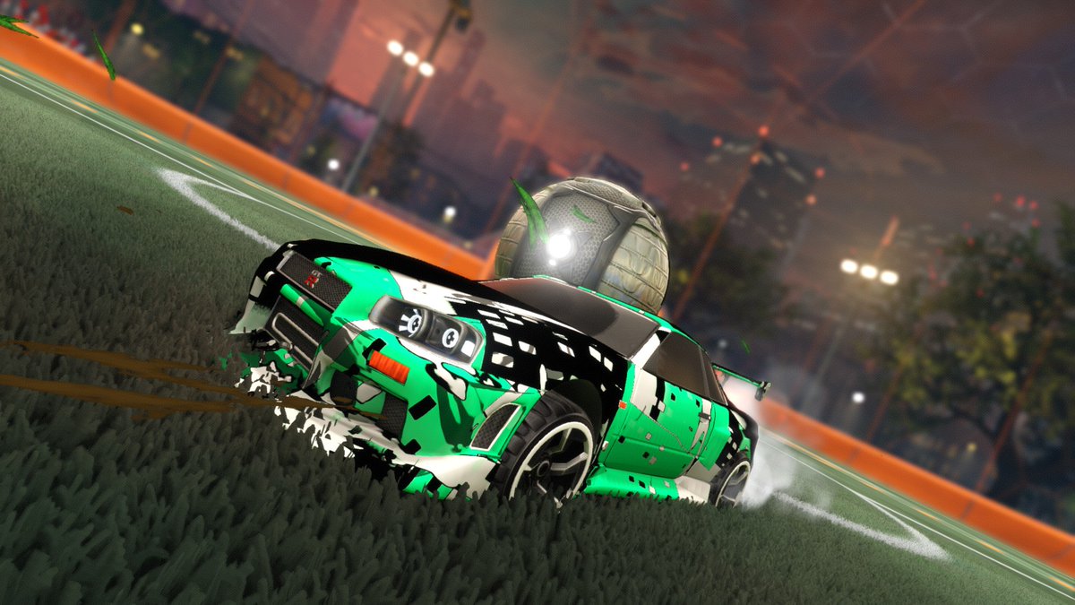 azskalt's tweet photo. Here is my design!!! A "Godzilla of the streets"
@RocketLeague #RLFitCheck #fitcheckcontest
My boy "Nissan GTR r34" has: "TW Chakarm Wheels", "Cityscape decal" and the boost "burnout" https://t.co/vpyIAaMoez