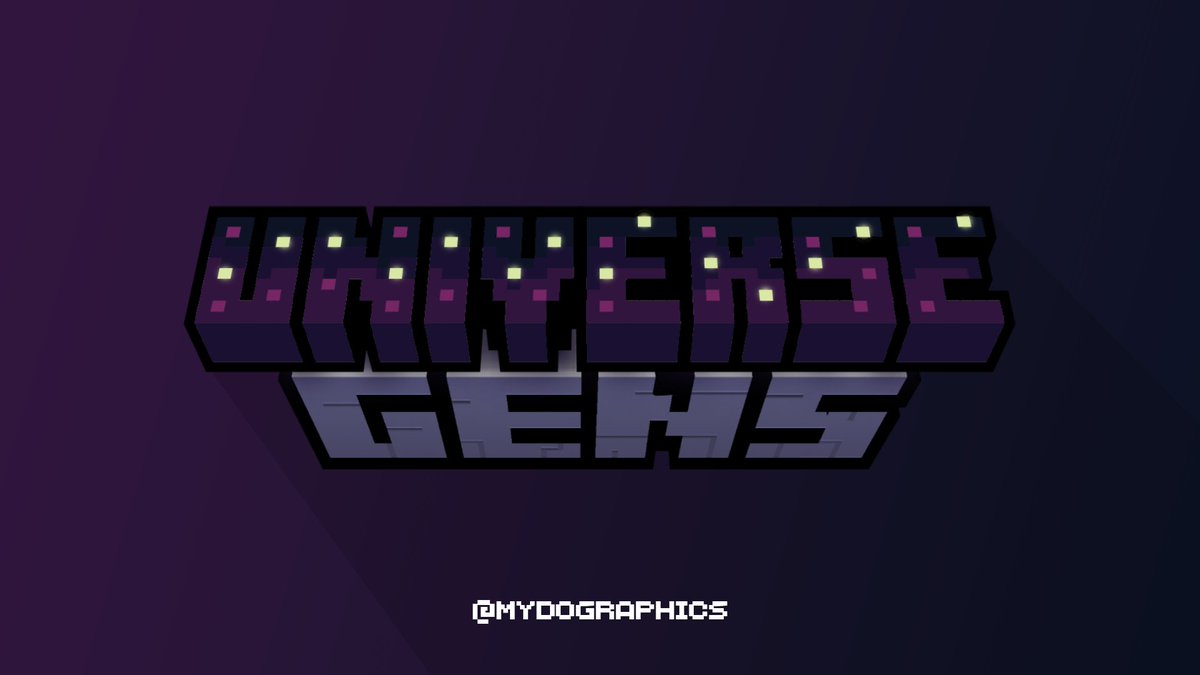 MydoGraphics's tweet image. #Minecraft server logo for Universe Gens #LogoDesign #GraphicDesigner