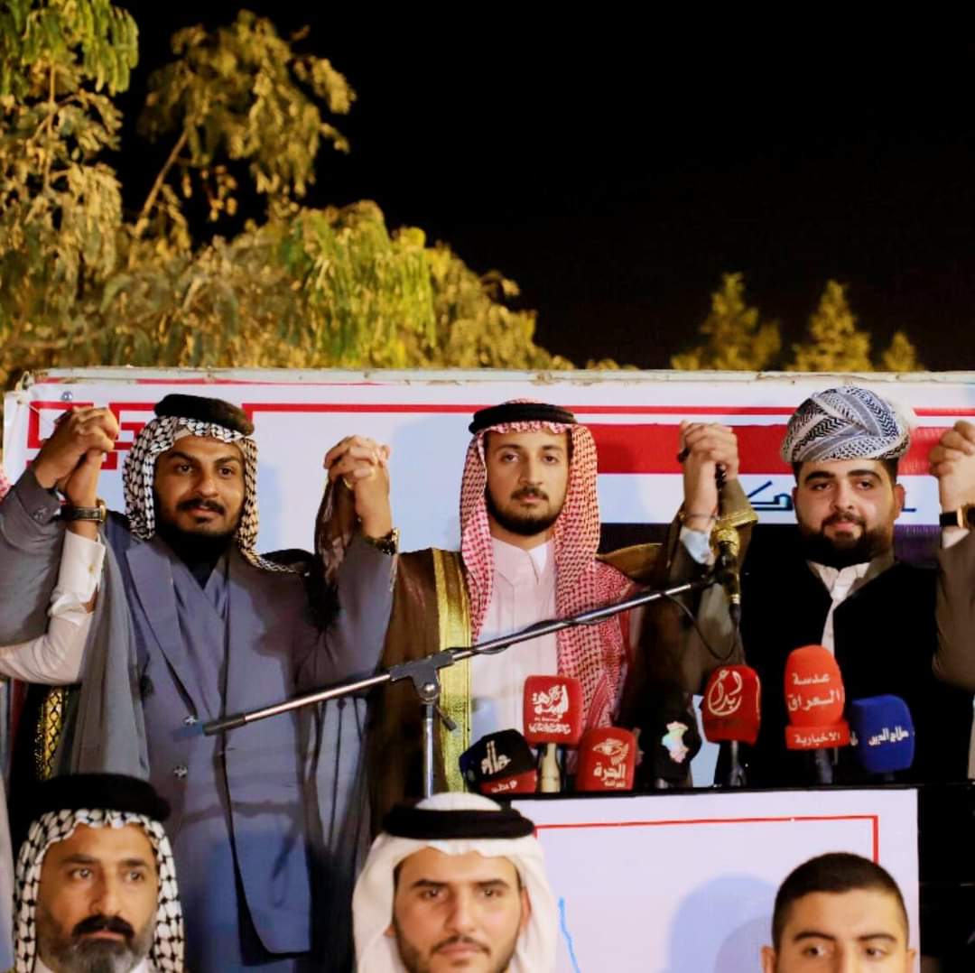 #العراق_واحداً_موحد_بأبناءهِ .
الشيخ فهد زيباري من اربيل
الشيخ دحام الفهداوي من الرمادي
الشيخ رسول الخفاجي من بابل