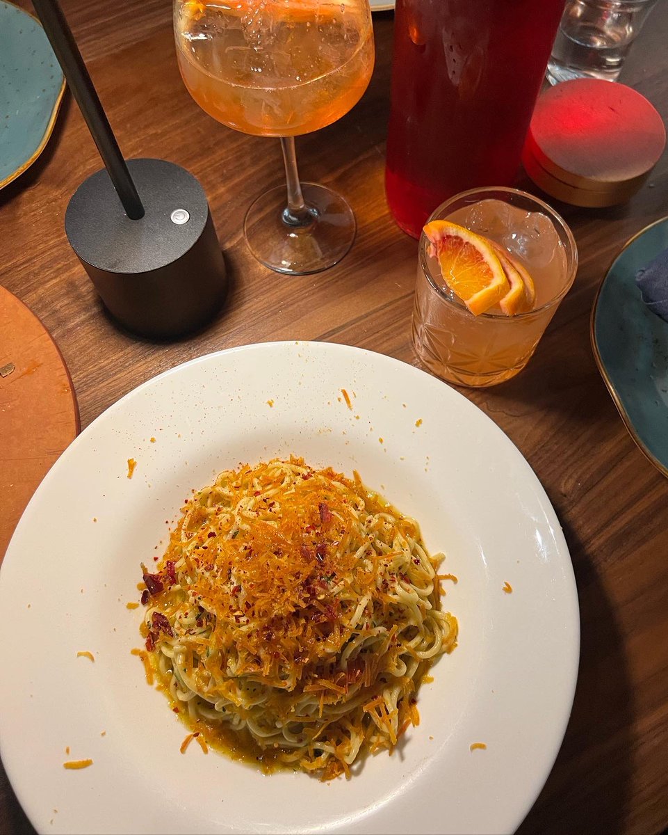 FormaRestaurant's tweet photo. NEW ON THE MENU:

PASTA BOTTARGA &amp; PEPERONE CRUSCO

Fresh Chitarra pasta, cured fish roe, dry sweet peppers

__________________________________
HAPPY HOUR 4PM to 8PM
BRUNCH // Sat and Sun // 11AM to 3PM

📍 #FormaVenice https://t.co/OFG7KLrbi7