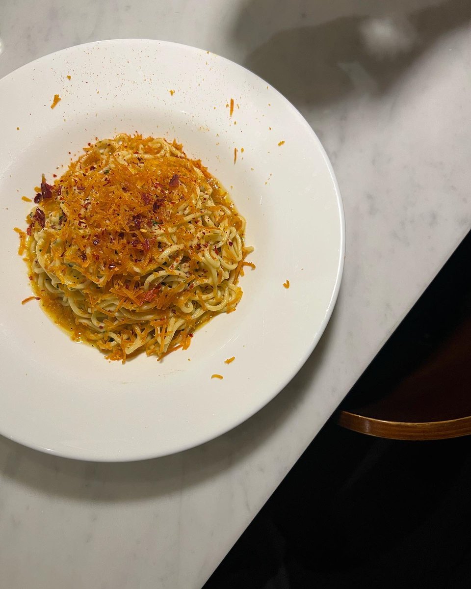 FormaRestaurant's tweet photo. NEW ON THE MENU:

PASTA BOTTARGA &amp; PEPERONE CRUSCO

Fresh Chitarra pasta, cured fish roe, dry sweet peppers

__________________________________
HAPPY HOUR 4PM to 8PM
BRUNCH // Sat and Sun // 11AM to 3PM

📍 #FormaVenice https://t.co/OFG7KLrbi7