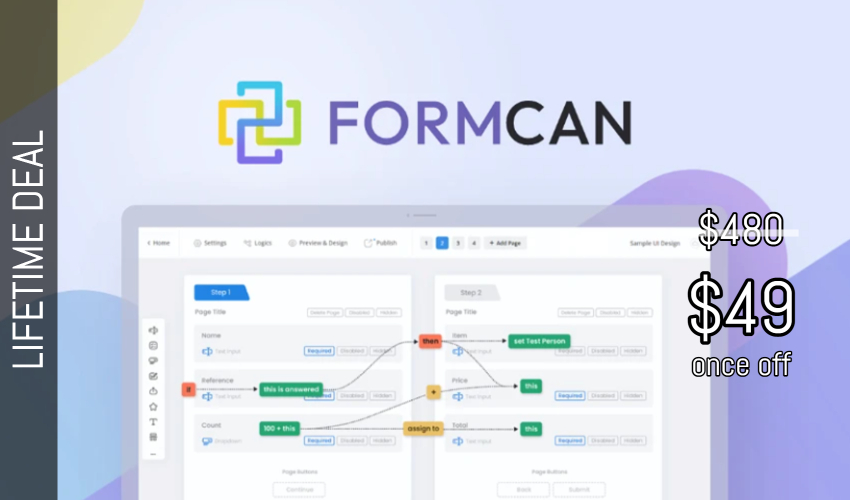 BuySoftwareApps's tweet photo. #Formcan #Lifetime Deal for $49 #Appsumo #BuildItYourself #BusinessBusiness #Entrepreneur #FormBuilder #LifetimeDeal #Productivity #Saas #Software - https://t.co/OeRlCMTCRe https://t.co/OP0sA0P6N2