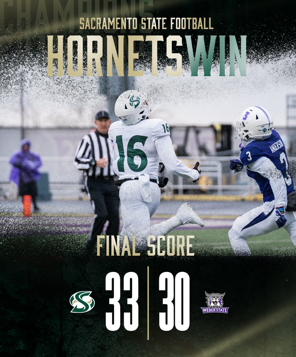 What a performance on the road. Hornets improve to 9-0 with a win over No. 5 Weber State. #StingersUp