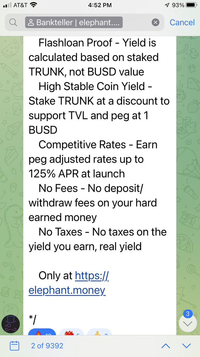 Elephant Money Farms launches soon:

🐘Open Source
🐘Trustless 
🐘Your Keys Alone Deposit and Withdraw
🐘Lossless - No impermanent loss
🐘Flashloan Proof 
🐘High Stable Coin Yield 
🐘Competitive Rates - Peg adjusted rates up to 125% APR
 🐘No Fees
 🐘No Taxes 

Read more below!👇🏻