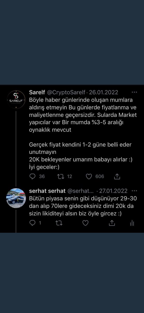 40k da roket atan 20k bekleyenlere babayı alırlar diyen lavuğa bak 20k da yükseliş bekleyenlere laf söylüyor. Bütün milleti batıranlar bu ve bunu gibiler işte..