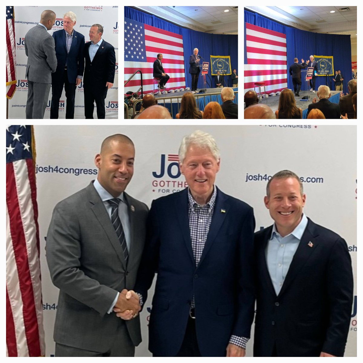 On the campaign trail w/Pres Bill Clinton in supprt of Congressman Gottheimer. There's so much on the line this Tuesday, we have to keep wrking until the very last min to ensure we elect a Democratic majority in congress who will safeguard our freedoms & protect our democracy.