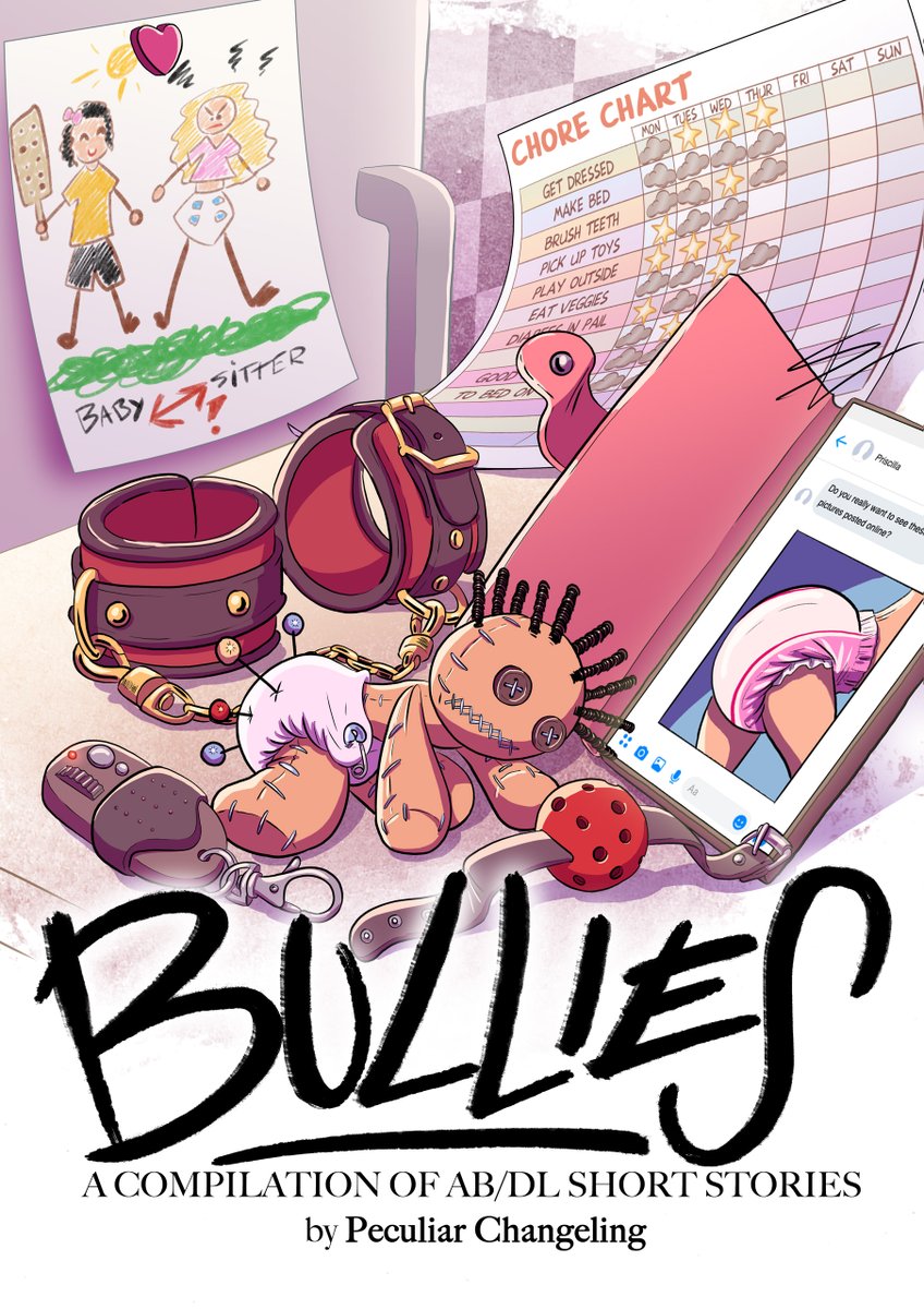 PChangeling's tweet image. I'm excited to announce my newest #ABDL Anthology!

40k words of smut, including previously-exclusive fics, 'Bullies' is a compilation of erotica that explores the convergences of humiliation at the hands of someone else.

peculiarchangeling.gumroad.com/l/ztpdn

Plus I'm doing a #Giveaway...