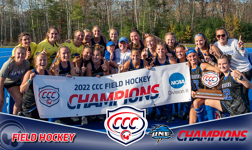 CNE_Sports's tweet photo. #CCCFH | The CCC Field Hockey Tournament Championship featured another close battle with this one needing overtime. It was @UNESports who came out on top, earning its first title since 2017.

READ: https://t.co/eIbMLnG608

#d3fh https://t.co/Zq5MAHQYxc