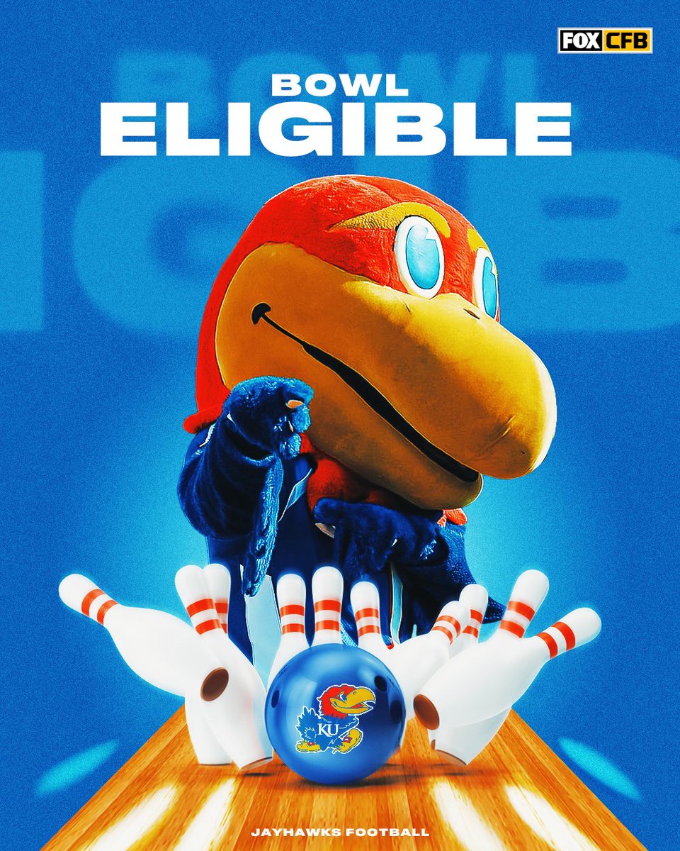 For the first time since 2008, <a href="/KU_Football/">Kansas Football</a> is GOING BOWLING 🎳🙌