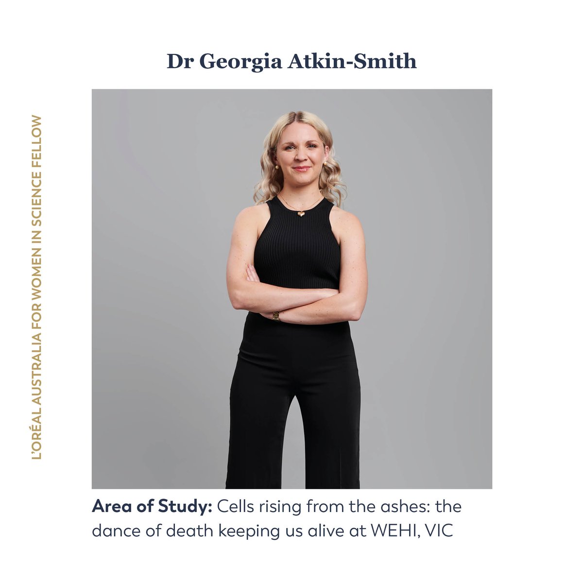 L'Oreal Australia (@lorealaustralia) on Twitter photo Congratulations Dr Georgia Atkin-Smith <a href="/SomeBlondeSci/">Some Blonde Scientist - Dr Georgia Atkin-Smith</a> of <a href="/WEHI_research/">WEHI (Walter and Eliza Hall Institute)</a> on being named one of our 2022 L’Oréal-UNESCO For Women in Science fellows! ⚗️🔬#FWIS #FWIS2022 Congratulations Dr Georgia Atkin-Smith <a href="/SomeBlondeSci/">Some Blonde Scientist - Dr Georgia Atkin-Smith</a> of <a href="/WEHI_research/">WEHI (Walter and Eliza Hall Institute)</a> on being named one of our 2022 L’Oréal-UNESCO For Women in Science fellows! ⚗️🔬#FWIS #FWIS2022