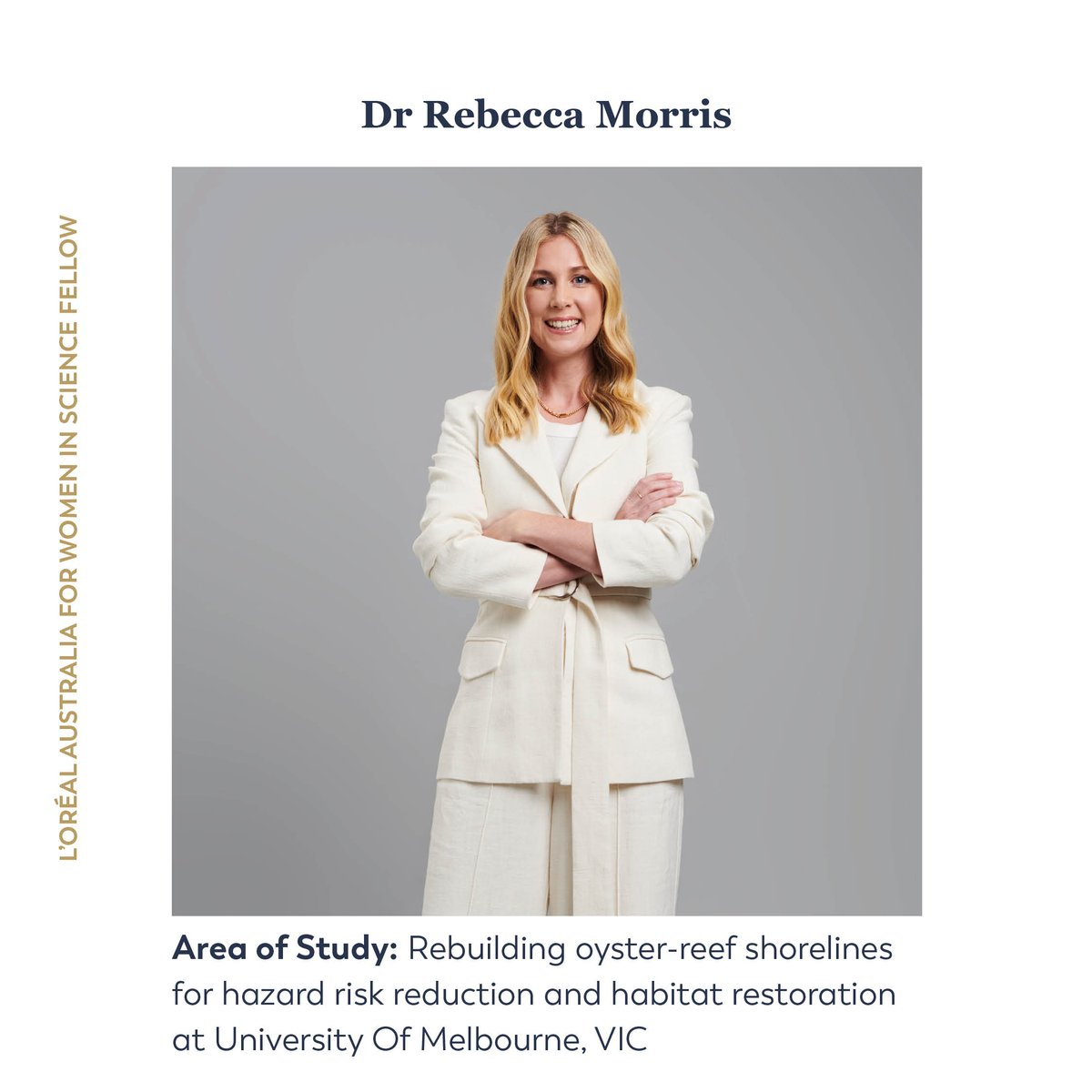 LOrealAUNZ's tweet photo. Congratulations Dr Rebecca Morris @morris_becki of @unimelb on being named one of our 2022 L’Oréal-UNESCO For Women in Science fellows! 🧬🔭#FWIS #FWIS2022 https://t.co/Mb4EvOS8tV