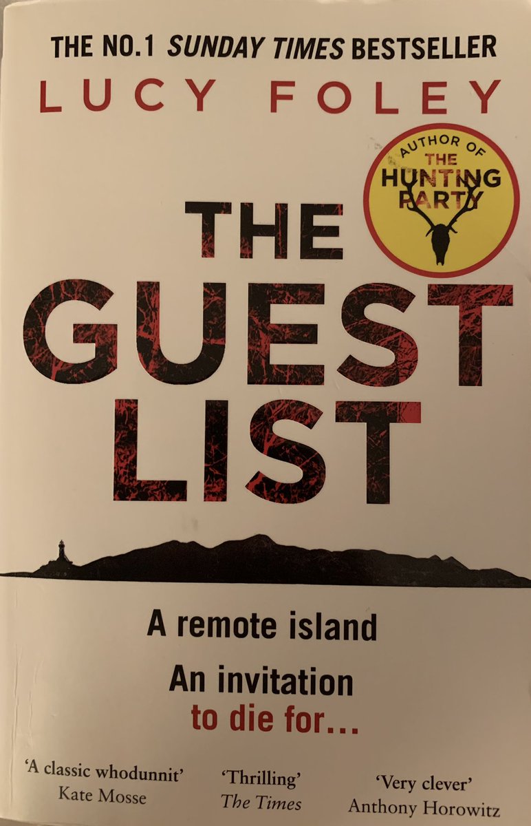 Book number 12 finished! Was blooming brilliant, didn’t want to go to sleep until I’d found out who and why, lots to twists #theguestlist #lucyfoley #reading